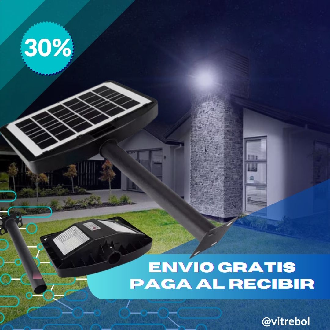 Lampara - Reflector Doble Panel Solar 300w