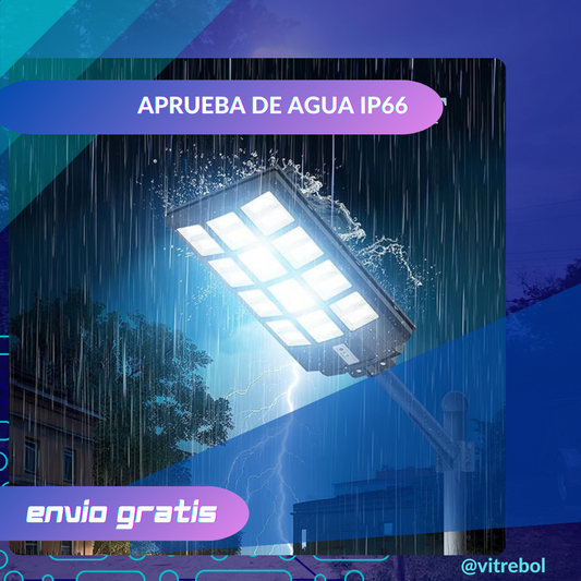 1200W LAMPARA LED SOLAR -Imponente y de alta calidad.