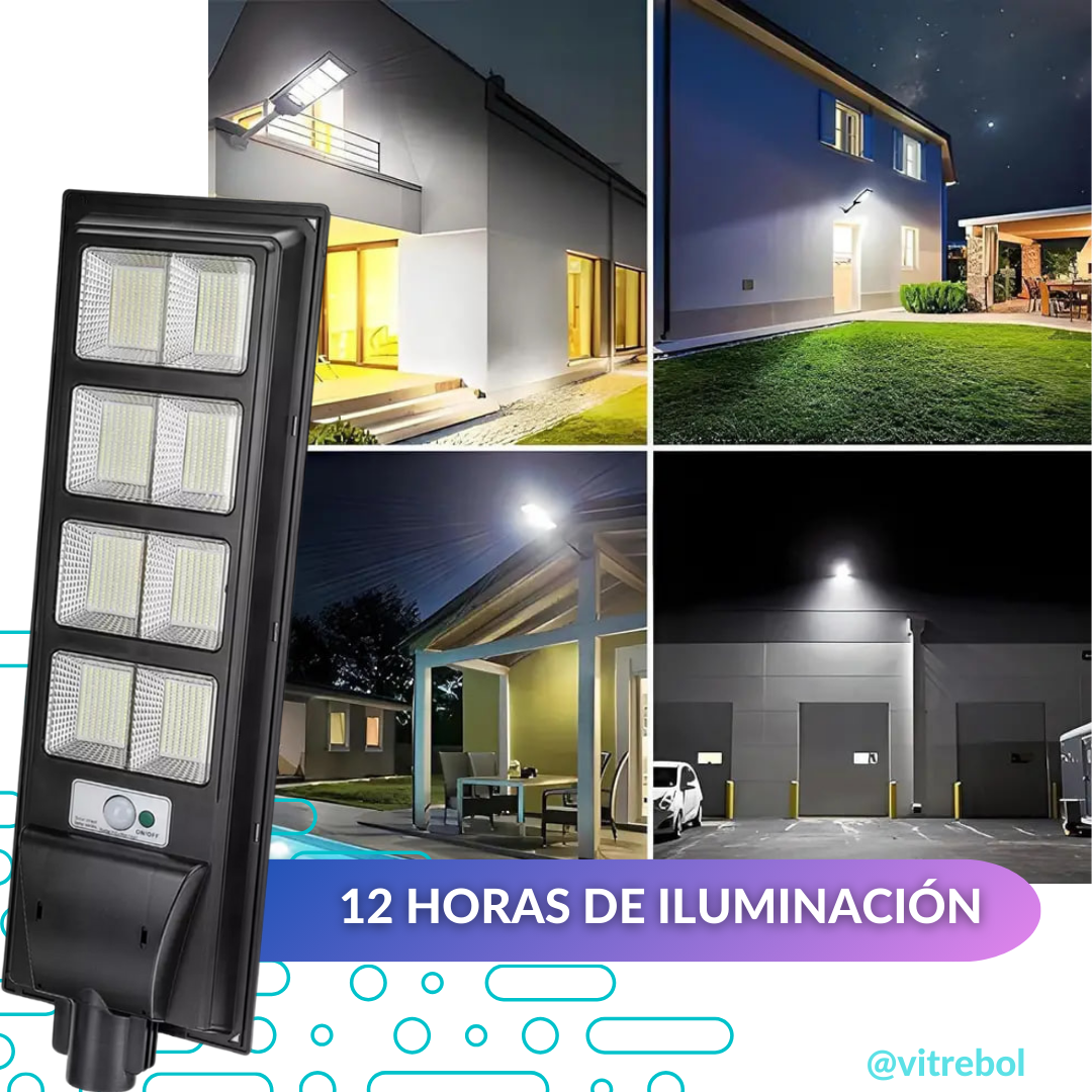 LAMPARAS DE EXTERIOR CON CARGA SOLAR - 400 W - 1200 W - 1600W