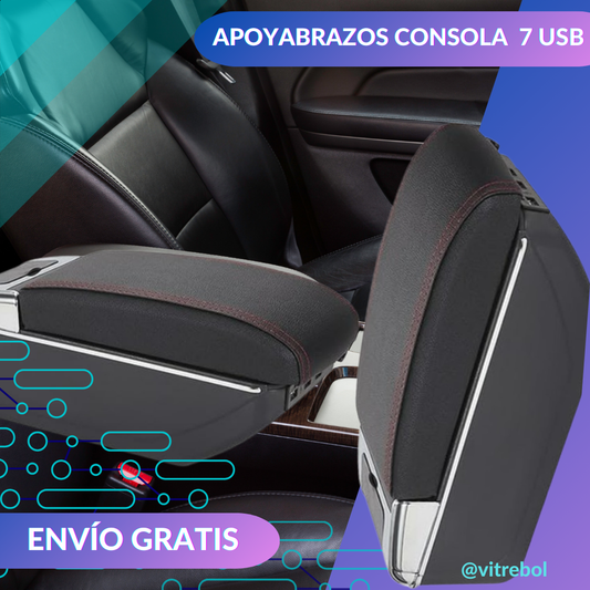 Apoyabrazos Consola Central 7 USB Elegancia y confort en cada viaje