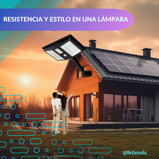 Lampara Solar Para Exteriores de 300W Ilumina tu camino hacia la seguridad.