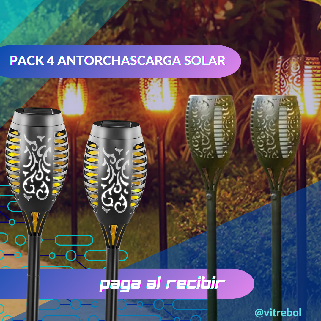 Antorcha de Carga Solar - Pack 4 unidades.