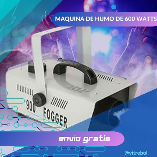 Maquina de humo de 600watts - Te obsequiamos un tacho de luces RGB