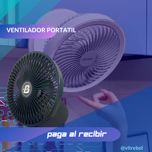 VENTILADOR PORTATIL - PARA ESCRITORIO Y PARED.