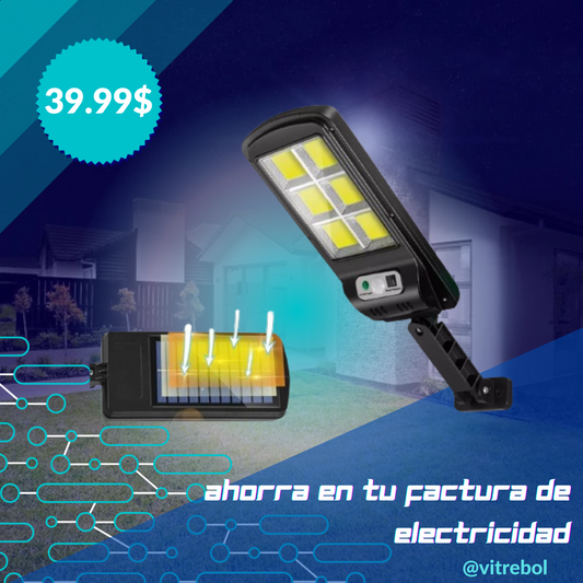 LÁMPARA LED CON PANEL DE CARGA SOLAR