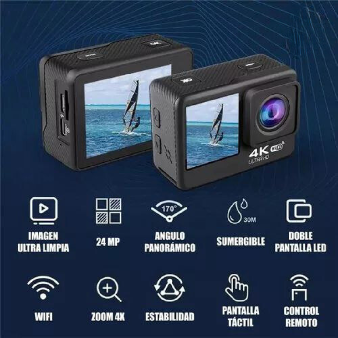 CAMARA DOBLE PANTALLA 4K