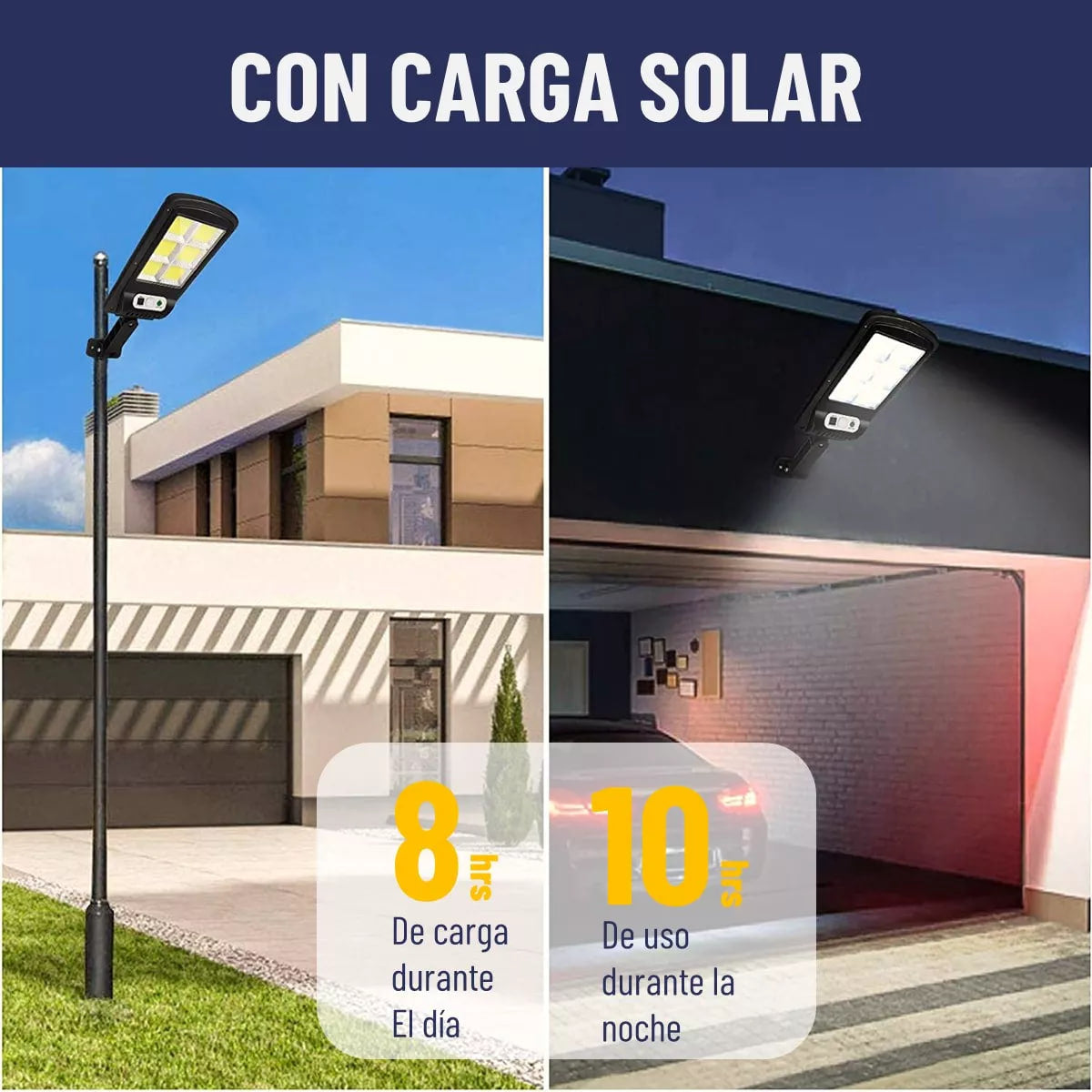 LÁMPARA LED CON PANEL DE CARGA SOLAR