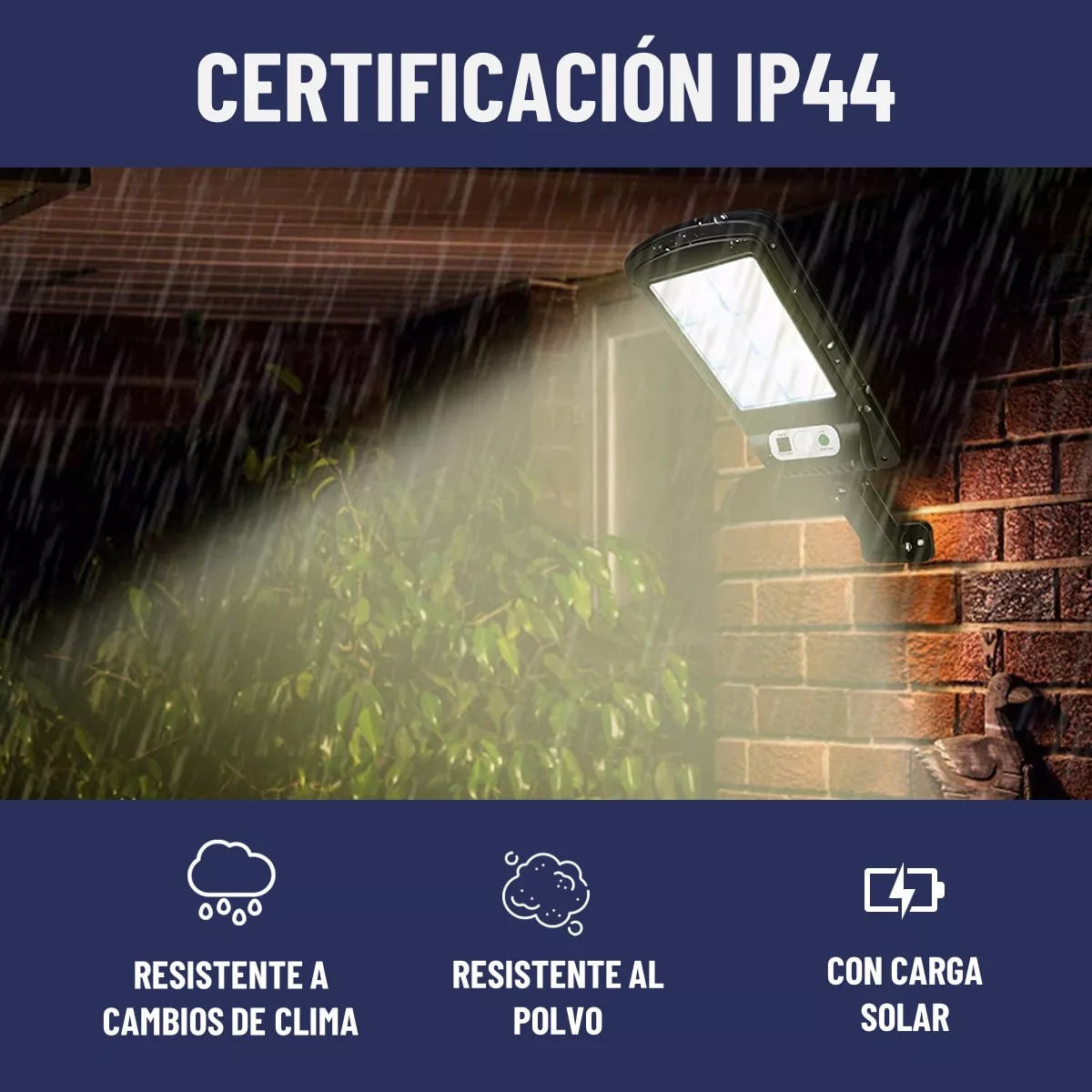 LÁMPARA LED CON PANEL DE CARGA SOLAR