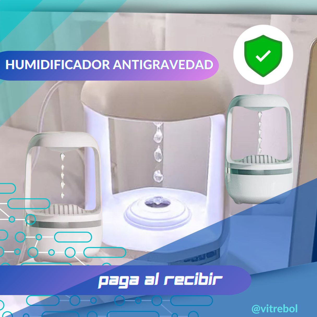 HUMIDIFICADOR ANTIGRAVEDAD RELAJATE Y DISFRUTA