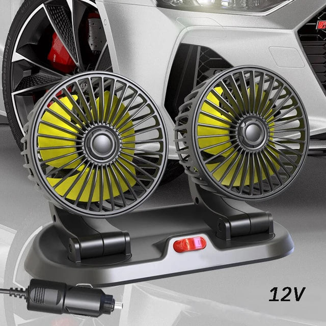 Ventilador Doble Con Brazos Extensible Para Auto