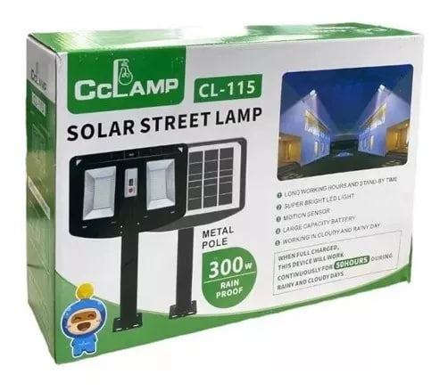 Lampara - Reflector Doble Panel Solar 300w