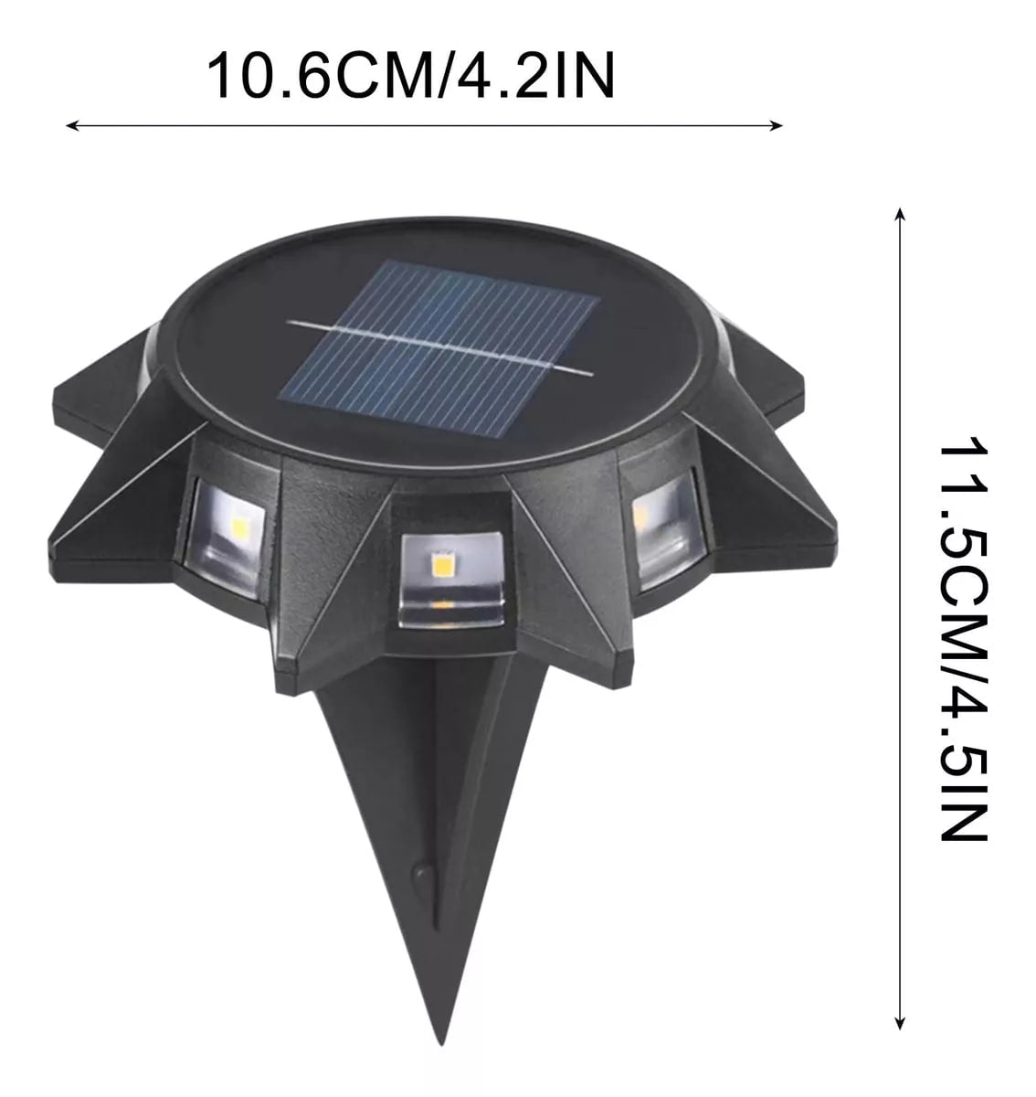 LÁMPARA DECORATIVA SOLAR DE PISO - COMBO X4 UNIDADES.