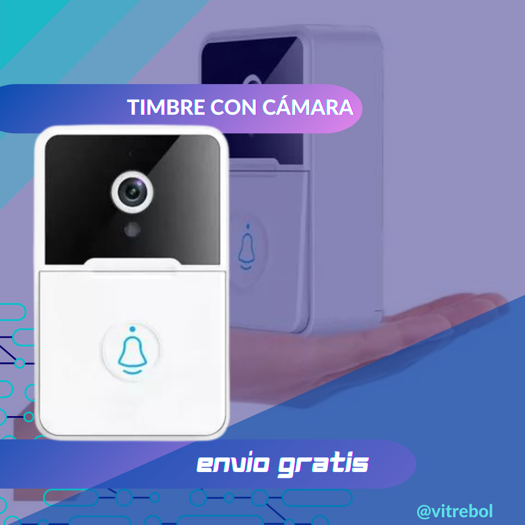 TIMBRE CON CAMARA Y ALARMA-Seguridad 24/7