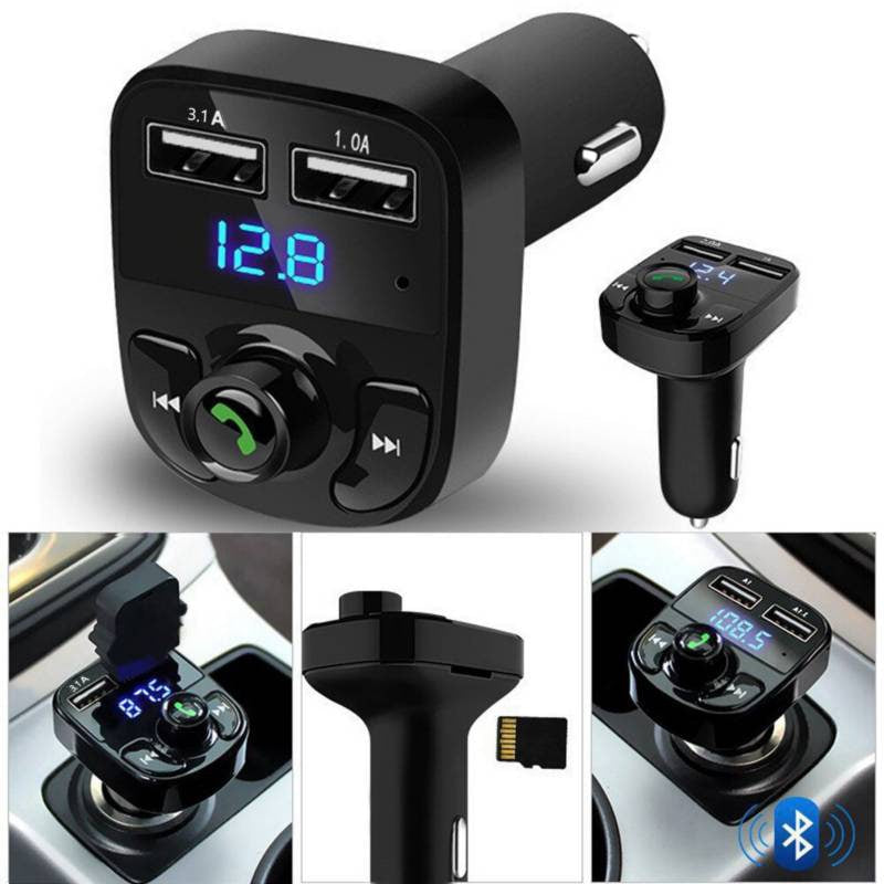 Transmisor Bluetooth con Carga Rápida Para Carro