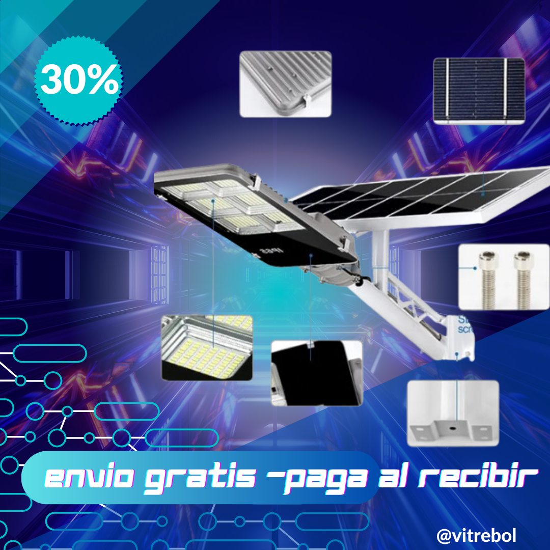 REFLECTOR POTENCIA DE 600W  LED CON PANEL DE CARGA SOLAR